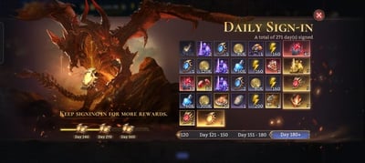 Packs gratuits et récompenses de connexion quotidienne de Watcher of Realms