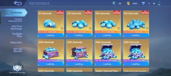 Ricarica Mobile Legends non arrivata: tempi di attesa e come recuperare i diamanti