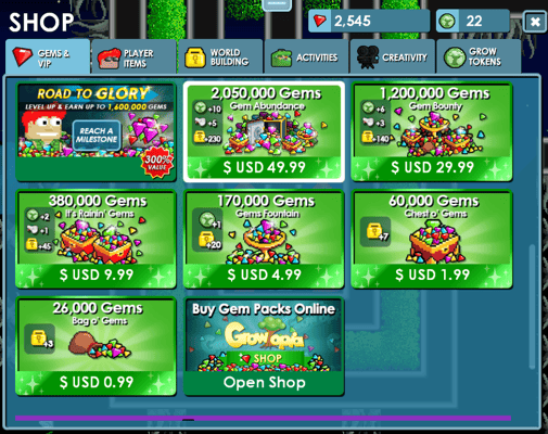 Every Growtopia Gems Pack Ranked by Cost With Budget Verdicts