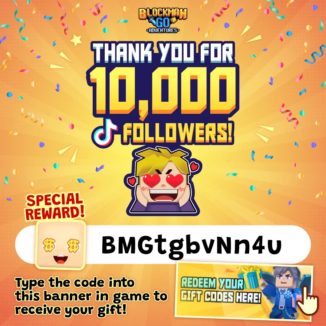 इन-गेम Blockman Go Activity Center इंटरफ़ेस जिसमें Enter Giftcode Here प्रॉम्प्ट दिखाया गया है