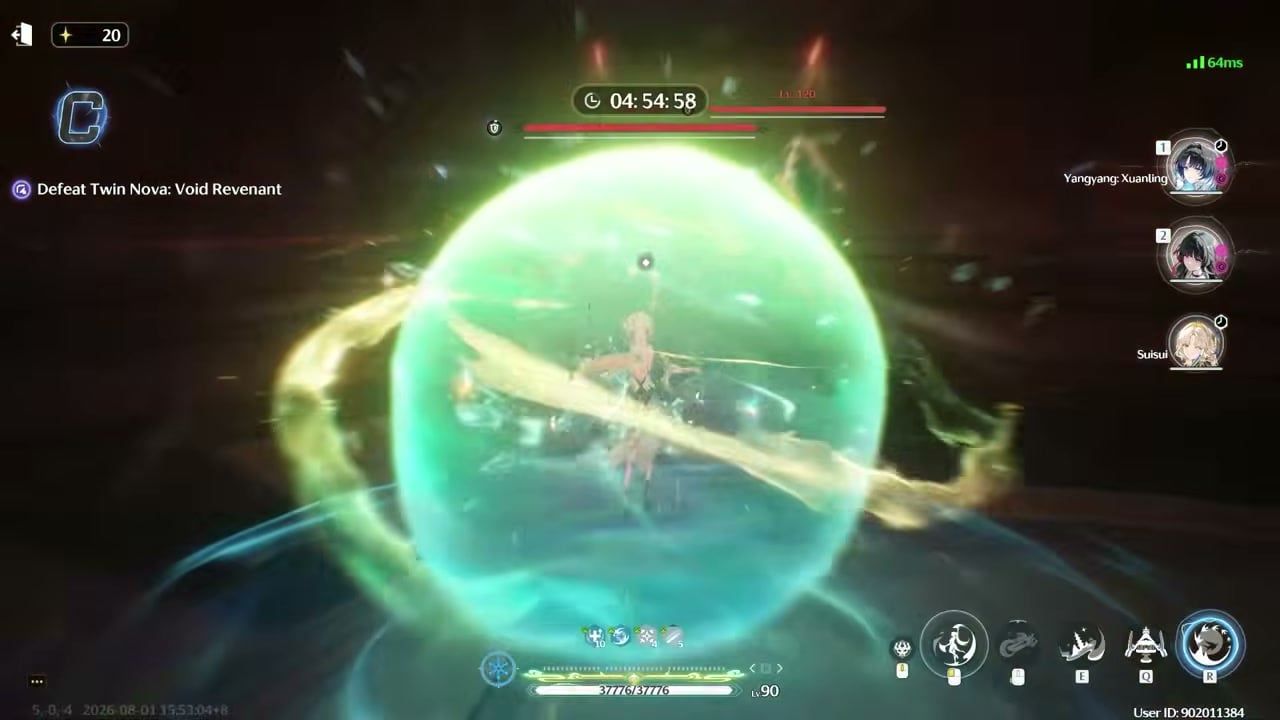 Yangyang: Xuanling and Suisui party vs Level 120 Twin Nova