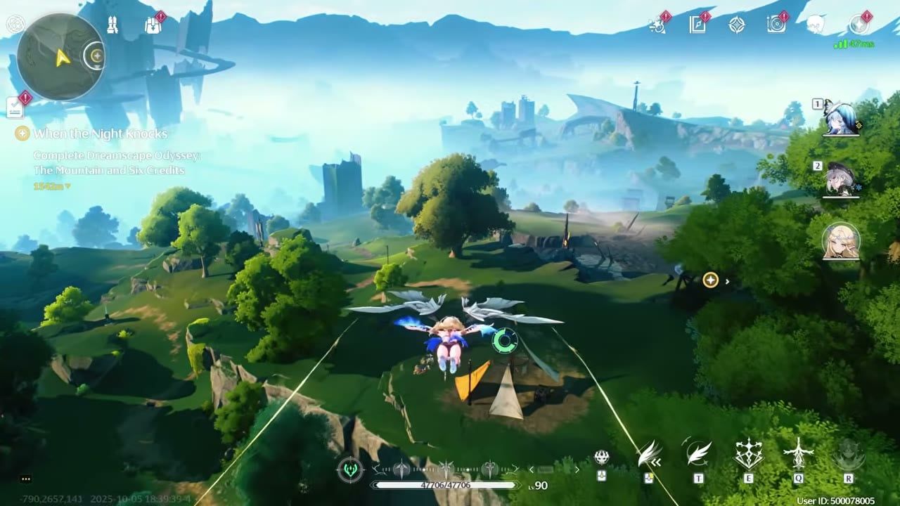 Wuthering Waves gliding exploration with Wings