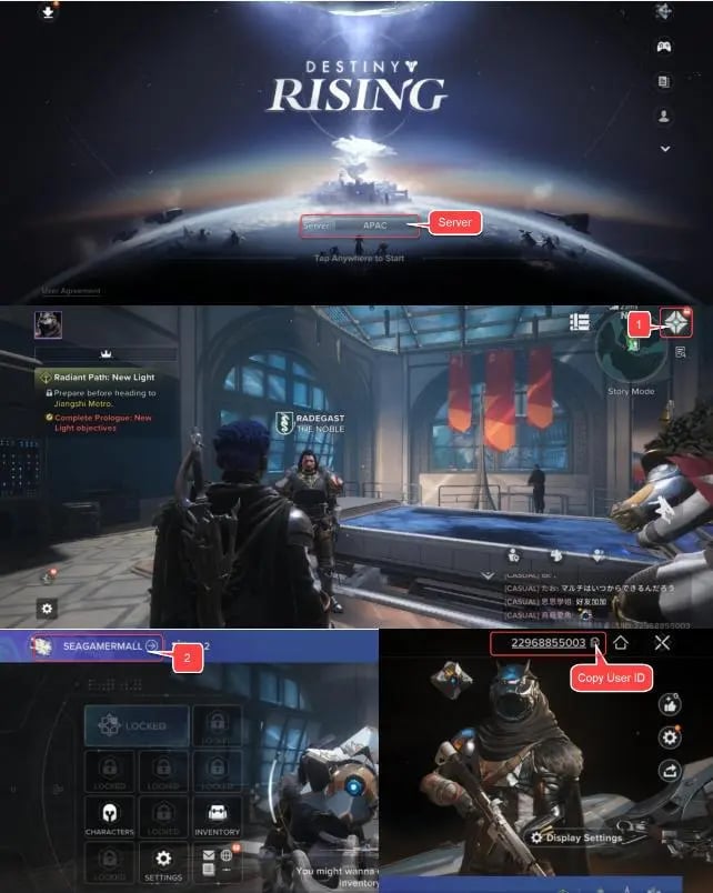 Cómo encontrar tu UID de Destiny: Rising