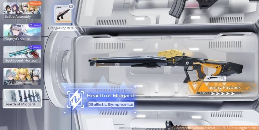 Snowbreak Containment Zone weapon resonance selection banner