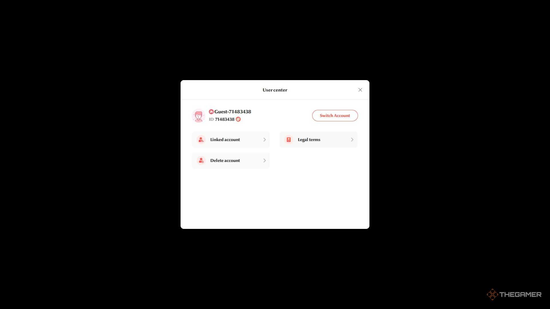 Persona 5 The Phantom X in-game Settings menu highlighting User Center and account binding options