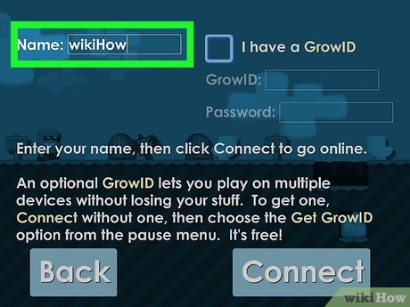Perfil de Growtopia que muestra un nombre de usuario GrowID público sin campo de contraseña