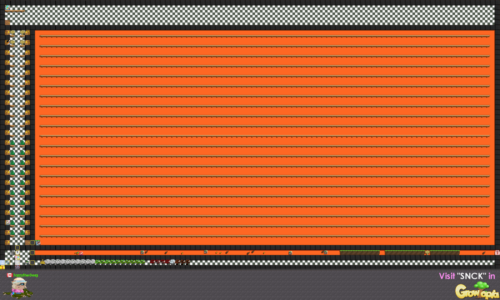 A high-density Laser Grid farming world in Growtopia