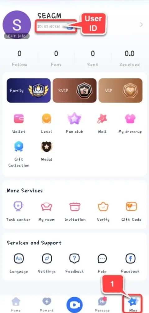 How to find your MIGO Live Gold UID