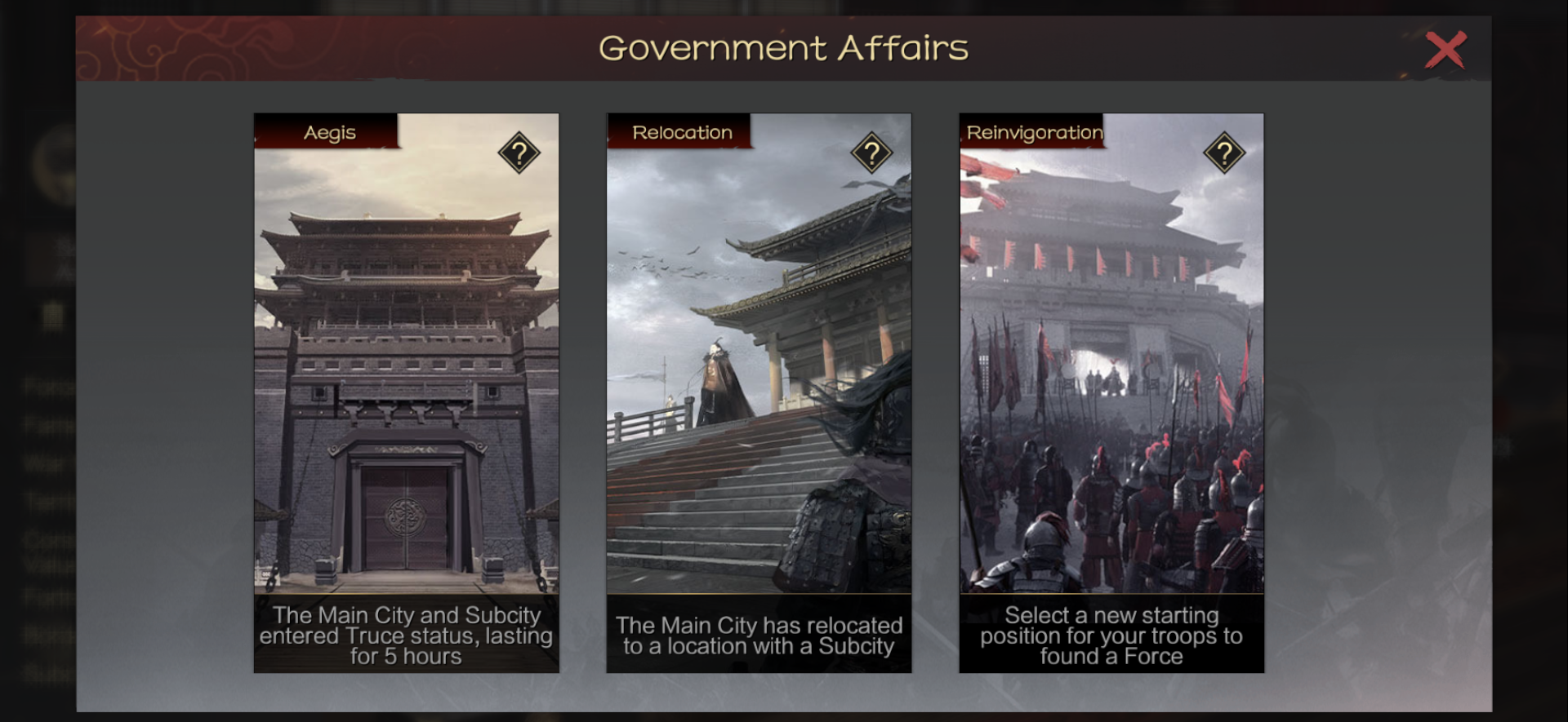 Interfaz de Asuntos Internos de Infinite Borders con el avatar del jugador y los ajustes de perfil