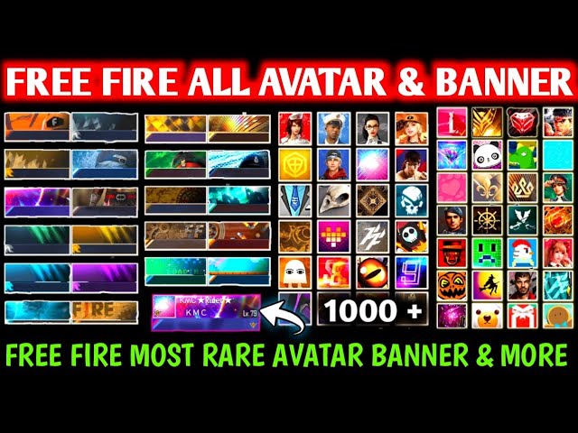 Bannière des packs de personnages et skins d'armes Free Fire