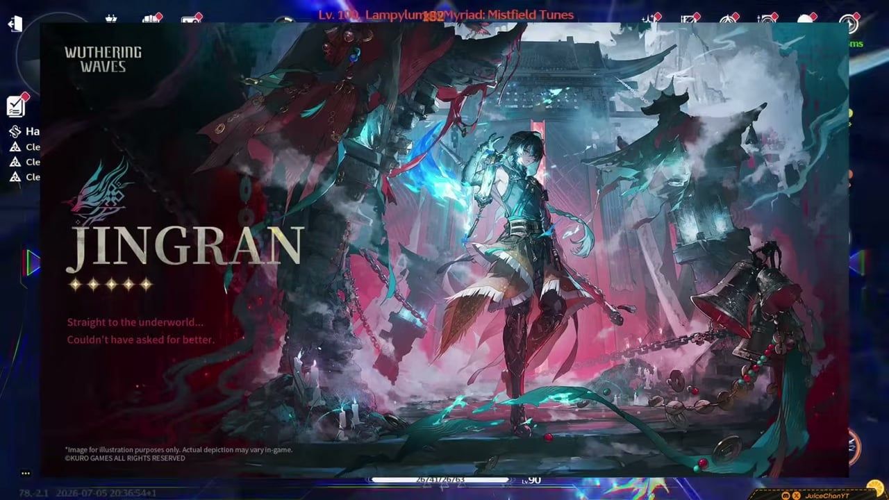 Jingran aura pose Wuthering Waves 3.6 reveal
