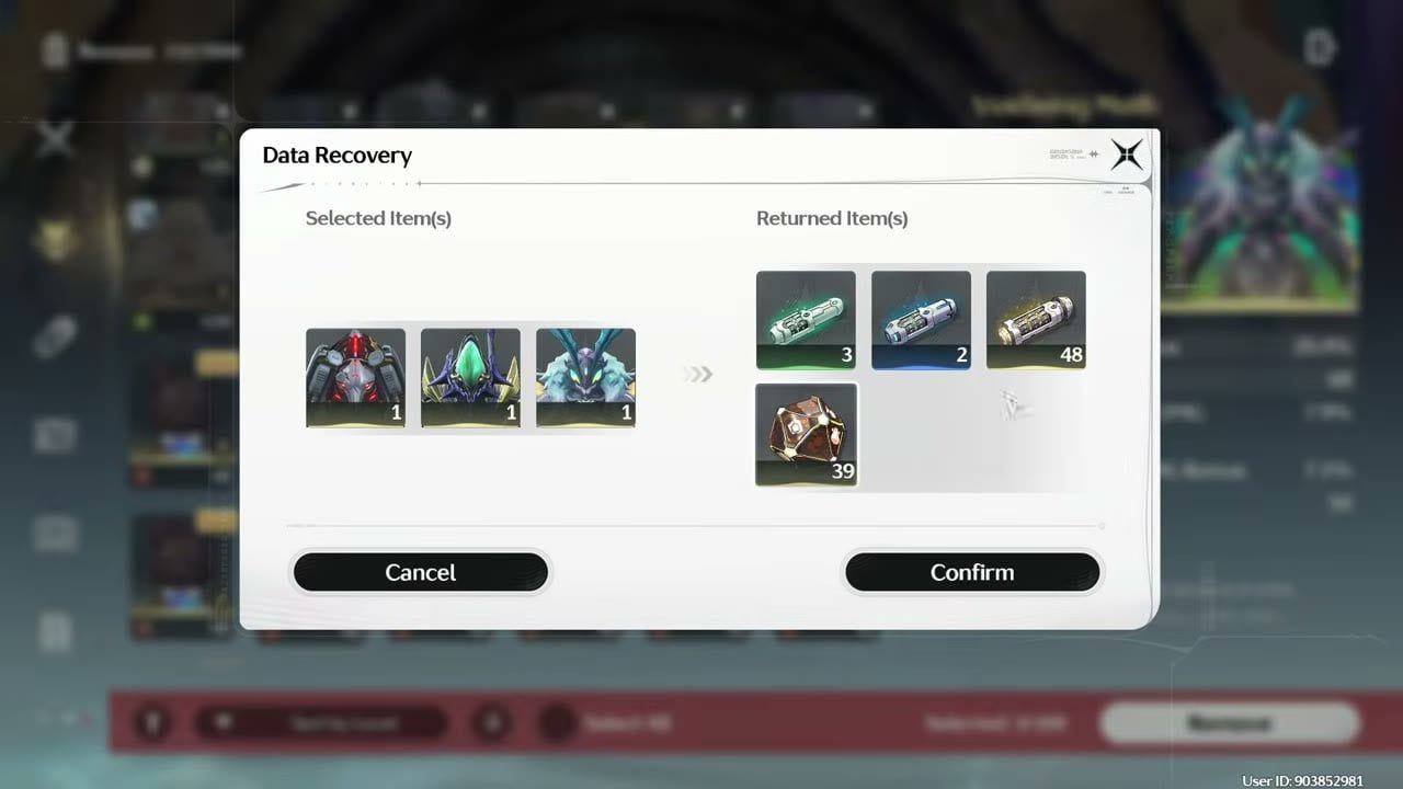 Wuthering Waves Echo Data Recovery dismantle for XP