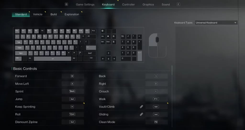 Mode switch button located in the upper left corner of the Once Human client