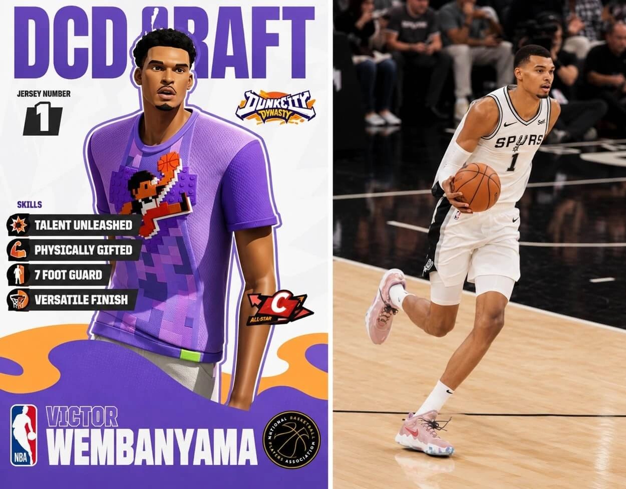 Concepto de modelo de jugador Victor Wembanyama