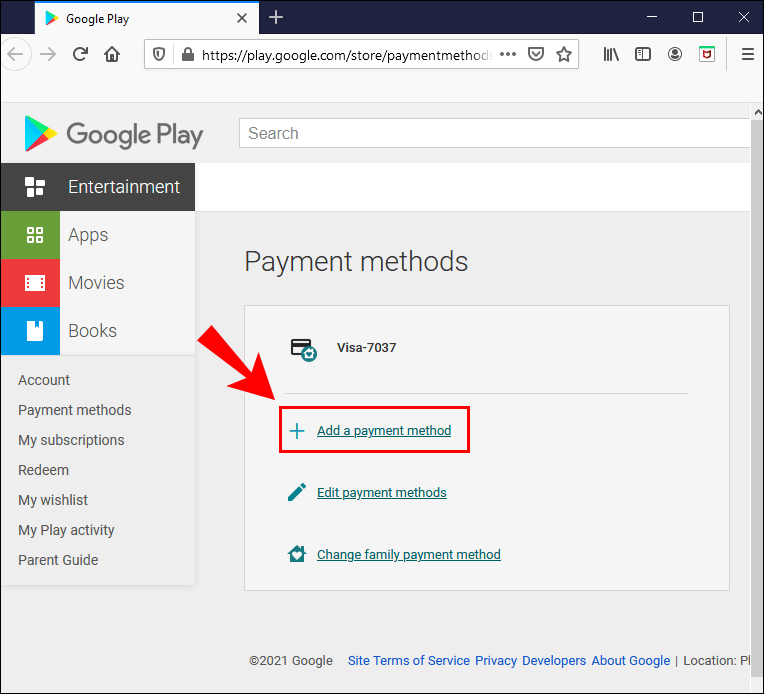 Metodi di pagamento e impostazione della valuta su Google Play Store