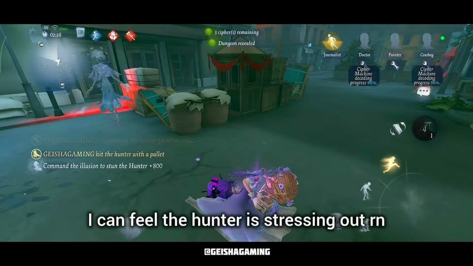 Identity V Journalist Orphy pallet stun Containing Angle