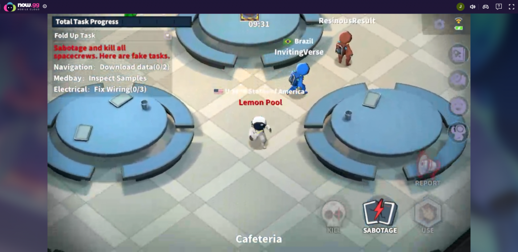 Gameplay Super Sus cu deplasare prin atingere pe ecran