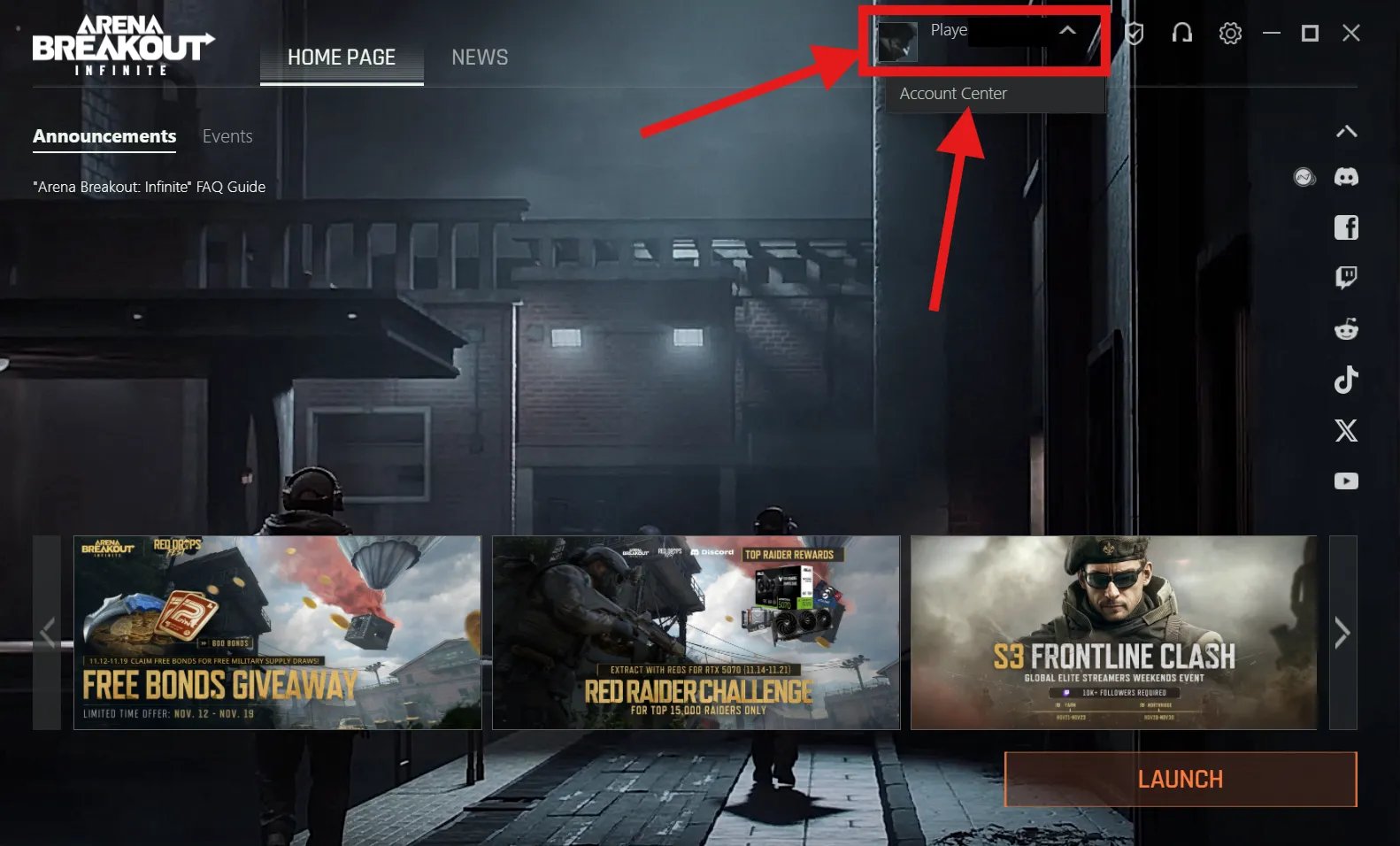 Arena Breakout Infinite main menu showing the currency bar with in-game Bond totals