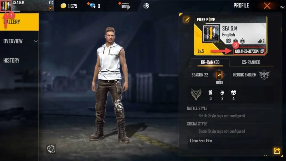 Jak najít své Free Fire UID