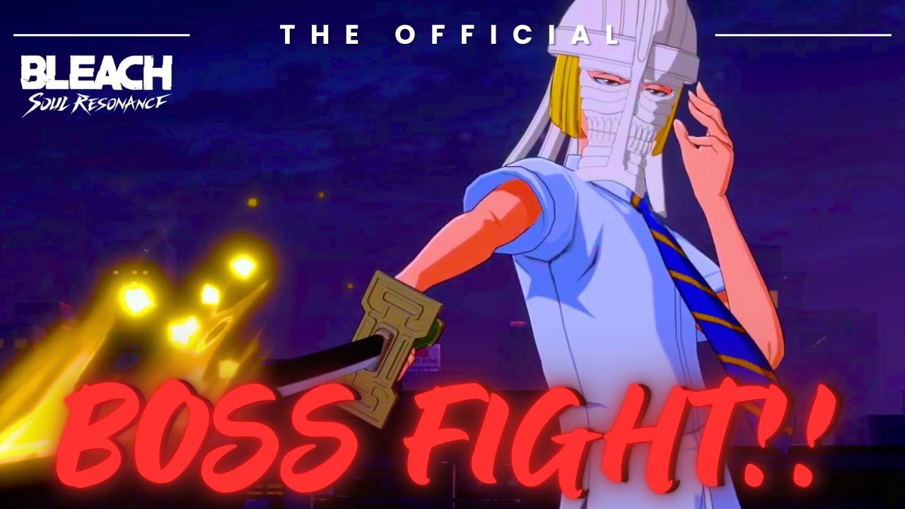 Combattimento contro un boss con indicatori visivi telegraph in Bleach Soul Resonance