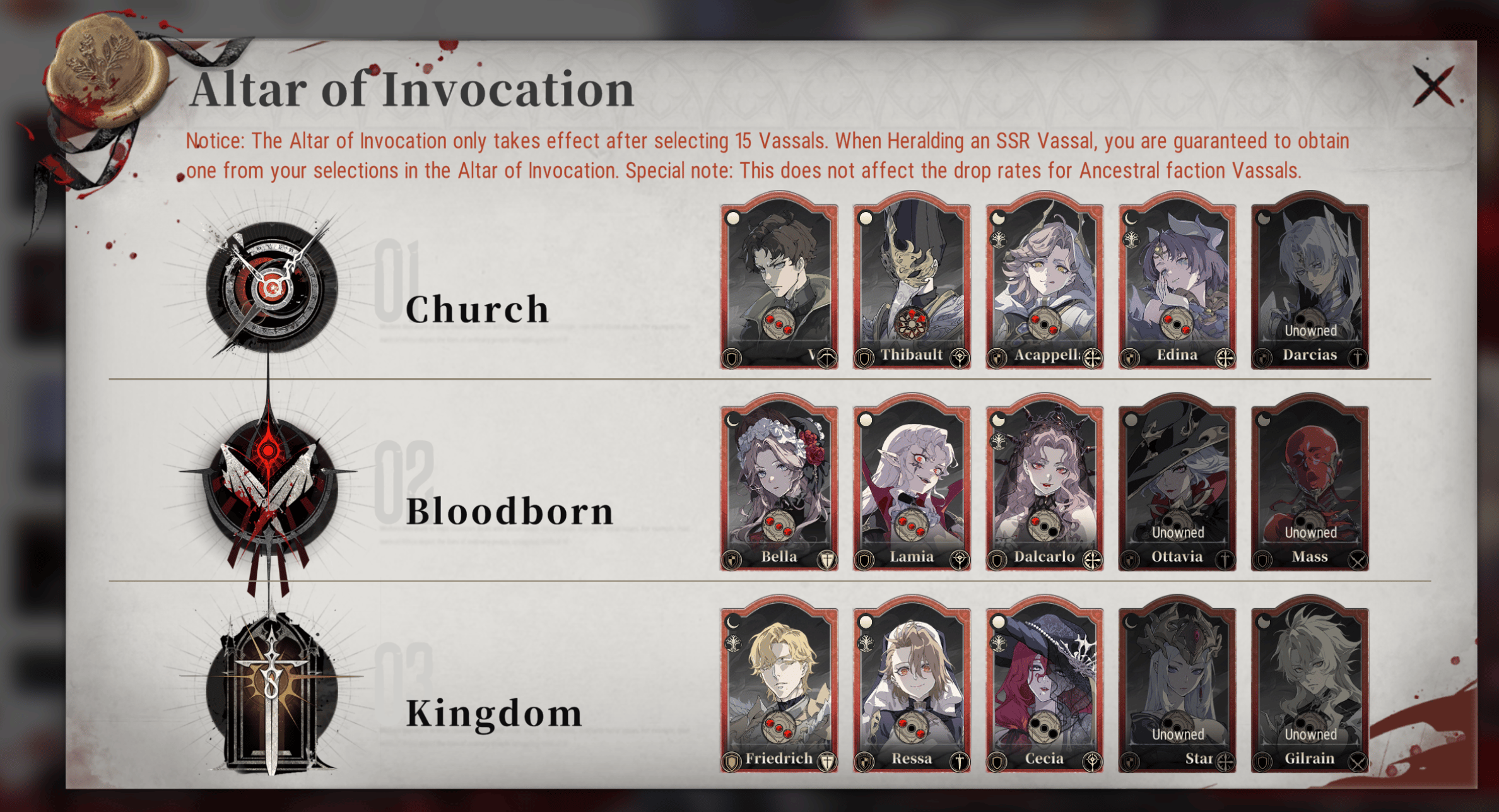 Pool di evocazione Blue Dawn in Silver and Blood con selezione wishlist dell'Altare dell'Invocazione