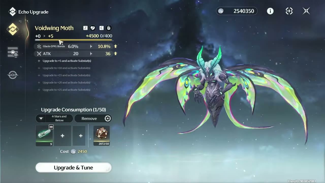 Wuthering Waves Echo upgrade and tune in steps