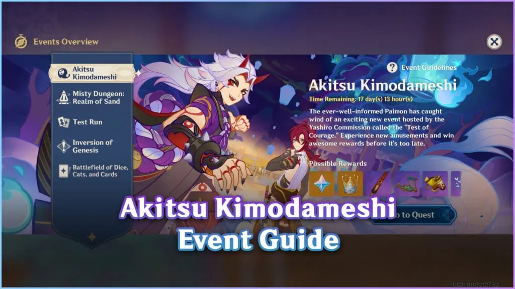 Antarmuka quest Kimodameshi Onmyoji yang menampilkan perkembangan Courage