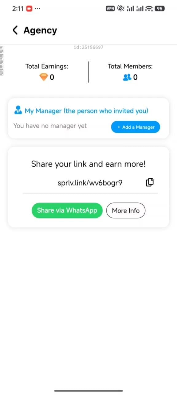 SuperLive Agenție Câștiguri Totale Diamante partajare sprlv.link WhatsApp