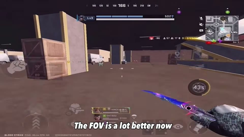 Blood Strike FOV mid-match awareness warehouse