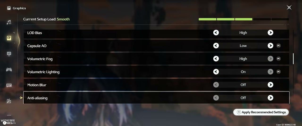 Wuthering Waves anti-aliasing off when using DLSS tip