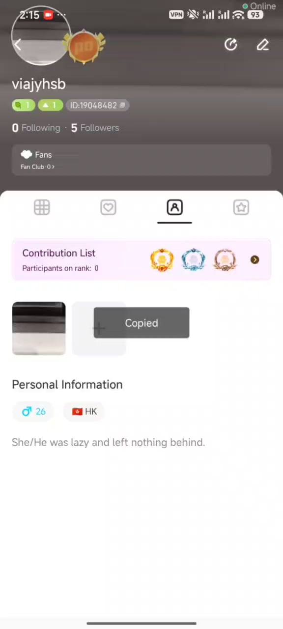 ID utilizator profil Poppo Live pentru reîncărcare
