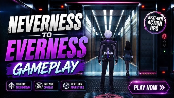 Jugabilidad de mundo abierto de Neverness to Everness en PC mostrando la ciudad de Hethereau