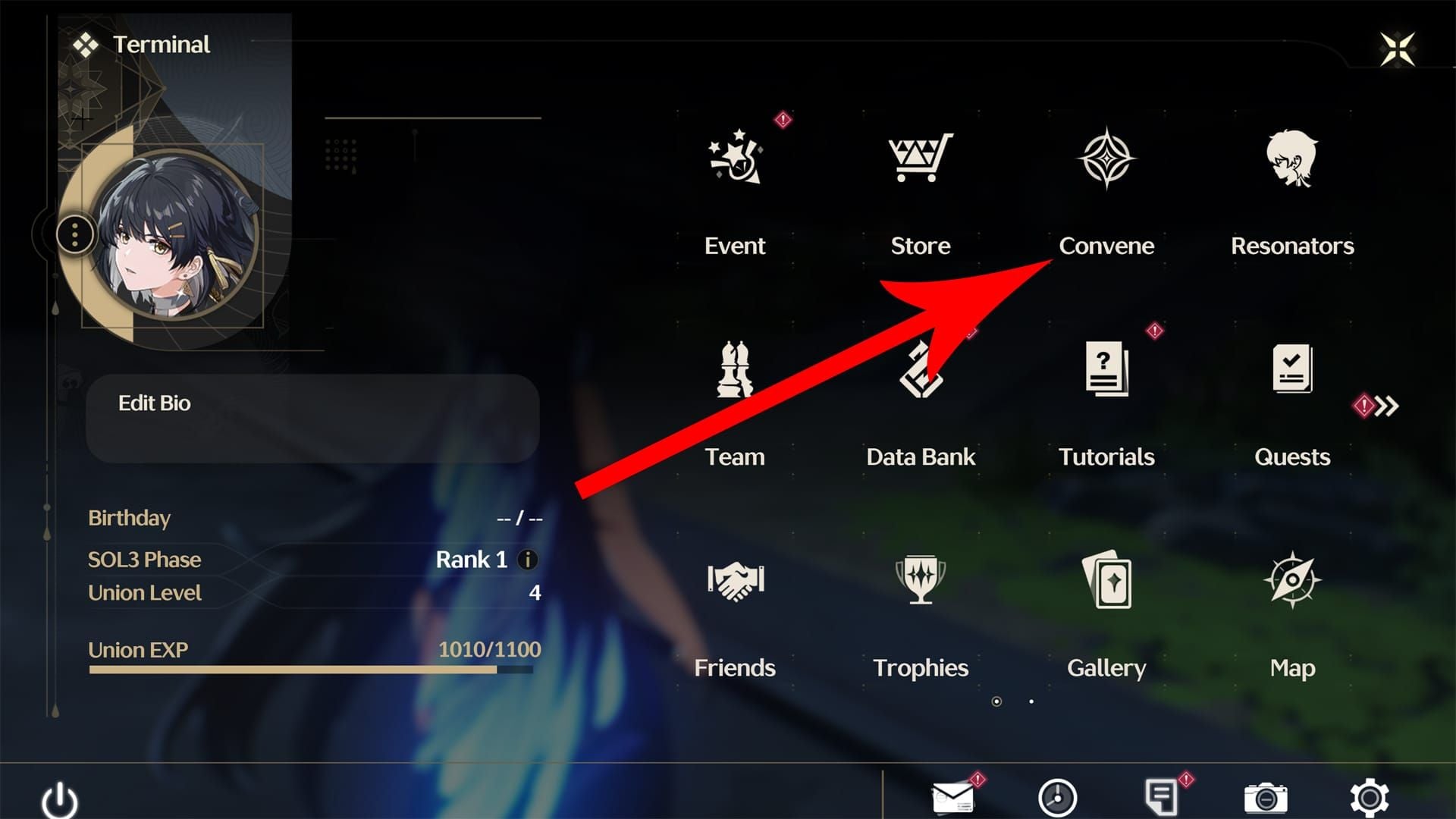 Wuthering Waves convene gacha interface showing pity counter