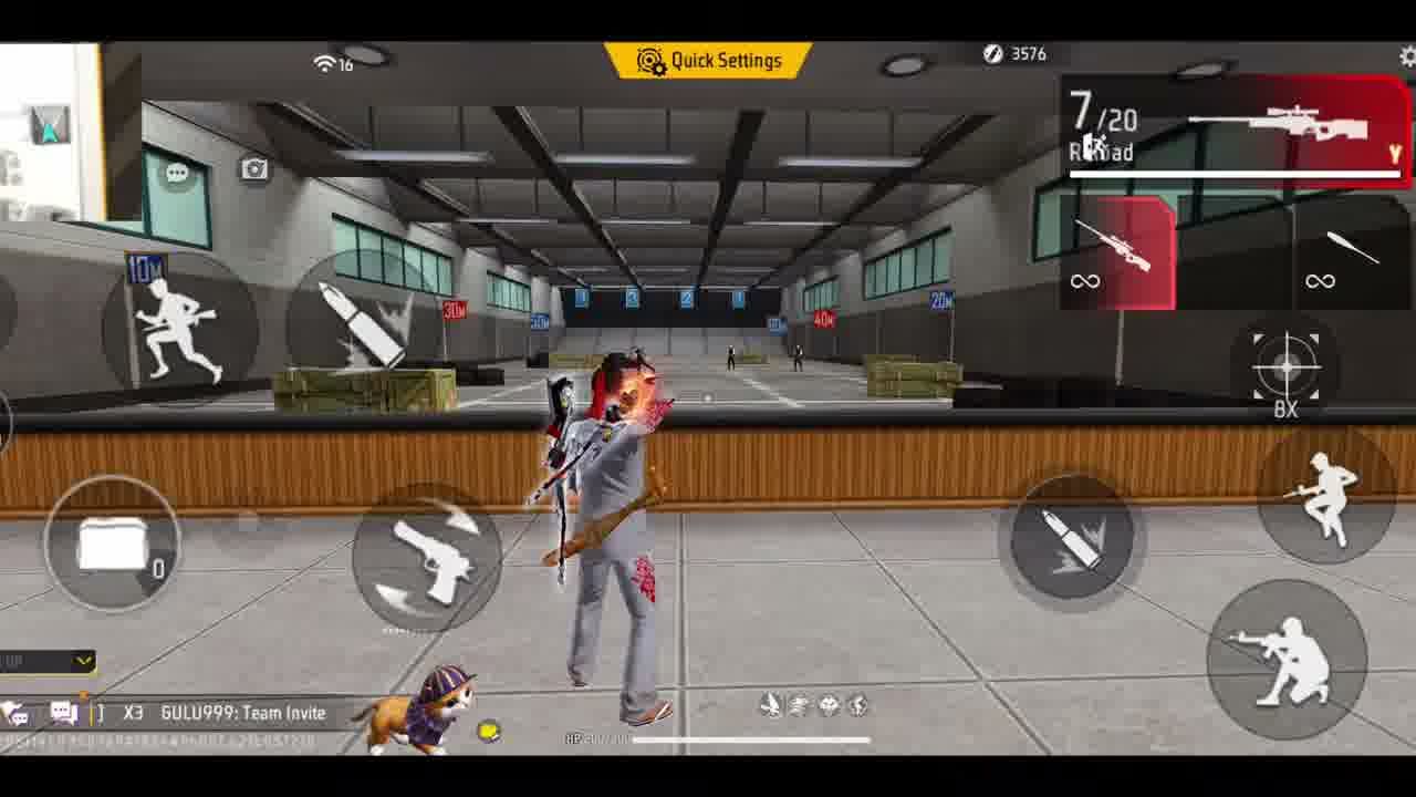 Free Fire 訓練場雙狙擊槍配置與雙狙擊槍欄位