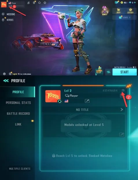 Jak najít své UID pro Farlight 84 Diamonds
