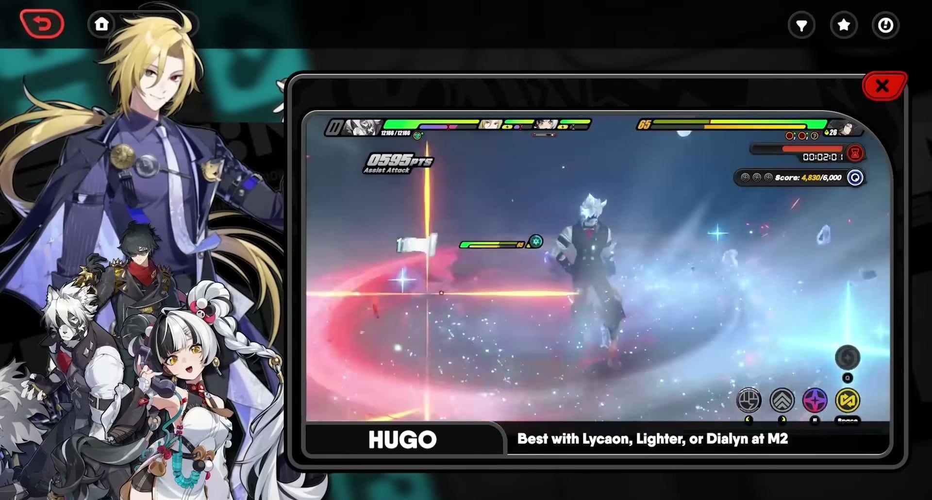 Zenless Zone Zero free agent selector Hugo Ice burst DPS