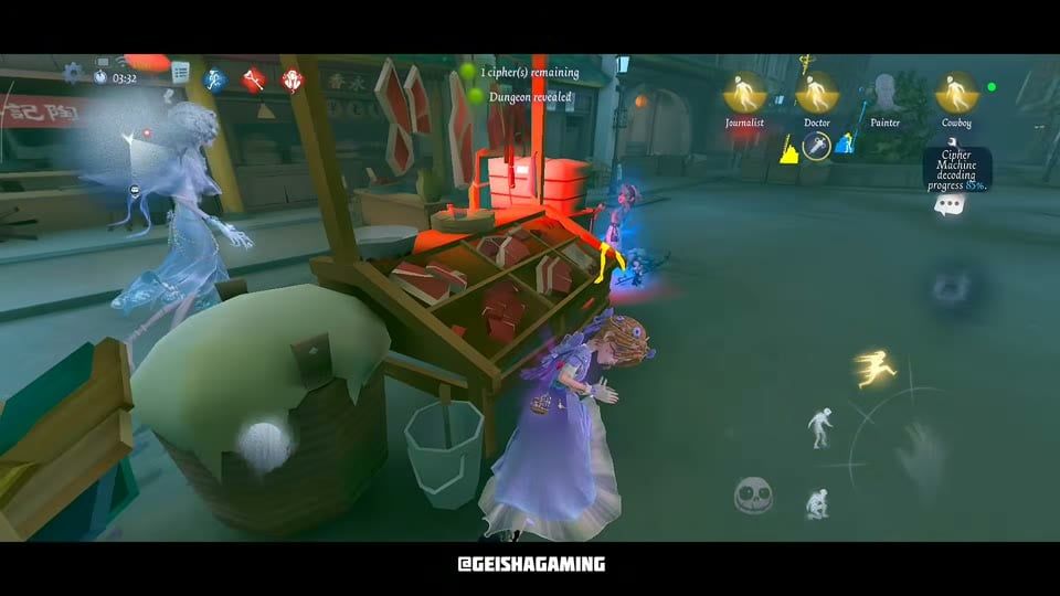 Identity V Journalist look back while kiting Bloody Queen