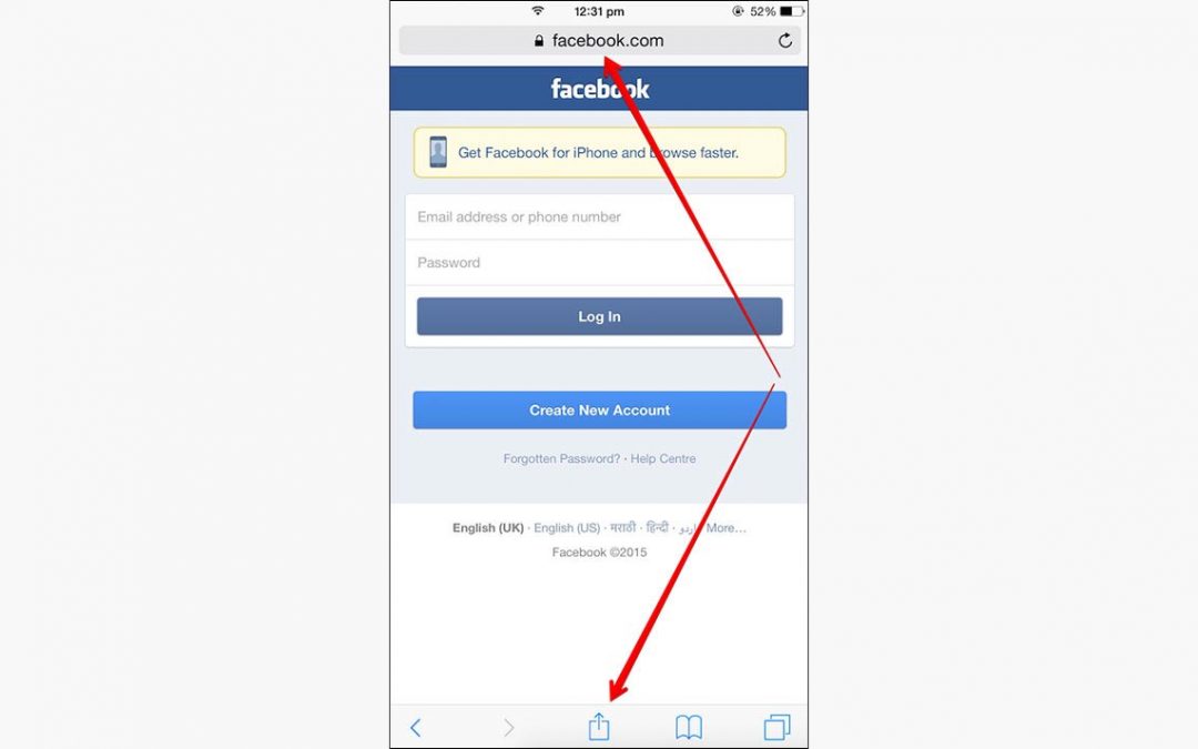 Adding the Tango mobile browser shortcut to an iPhone home screen