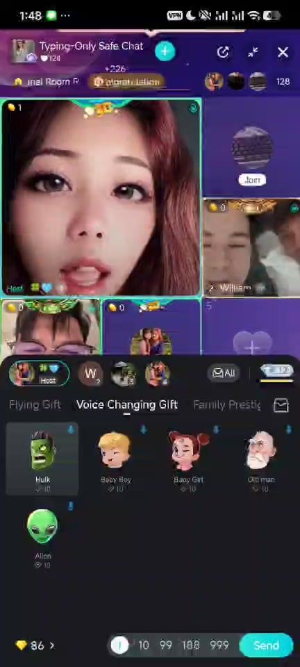 Regalo Cambia Voce BIGO Live Hulk Baby Alien 10 Diamonds