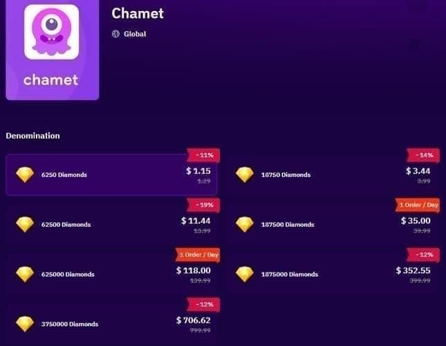 Chamet Task Center interface showing daily login streak bonuses and free reward claims