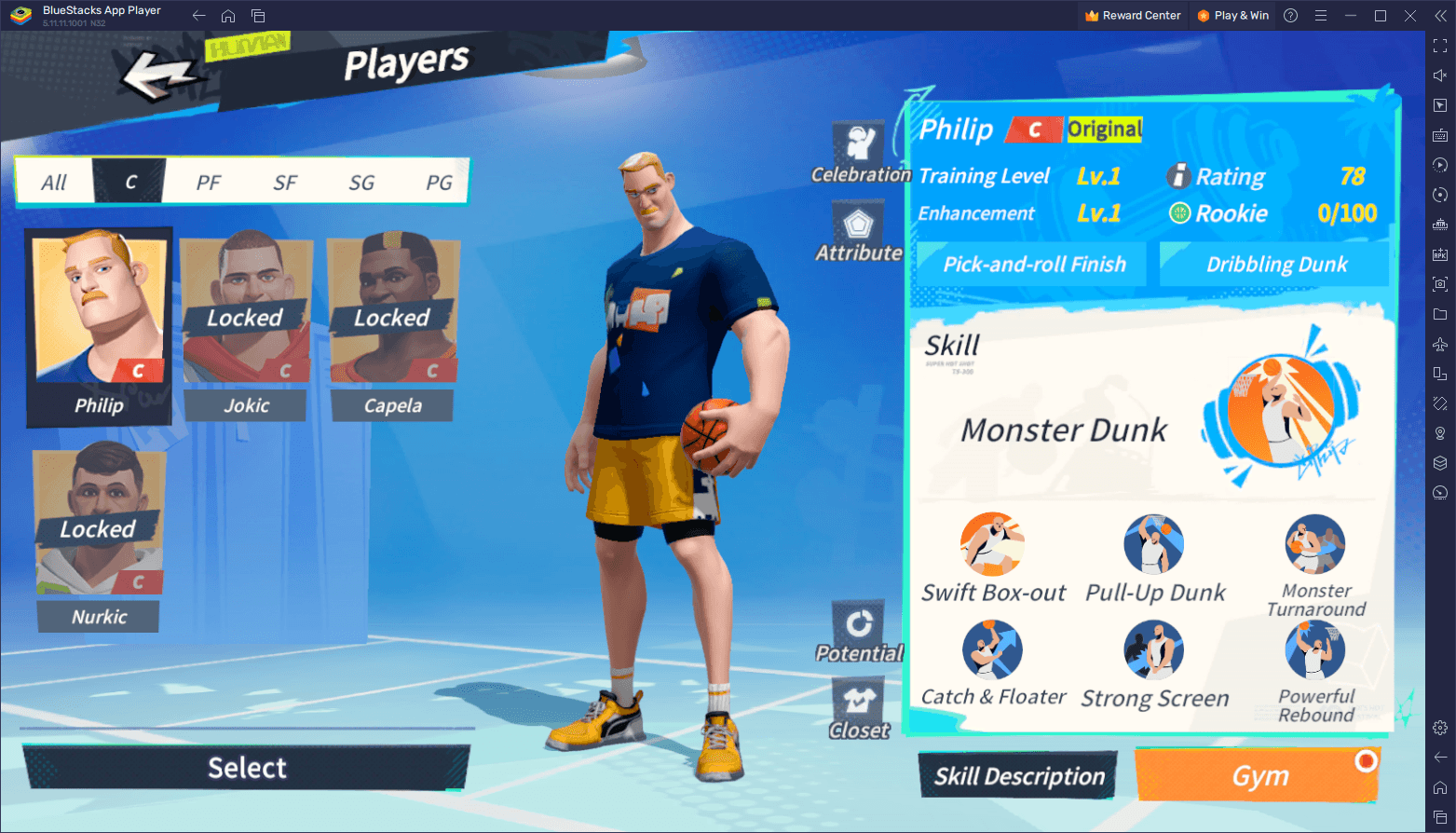 Profilová obrazovka Dunk City Dynasty zvýrazňující, kde najít UID a server