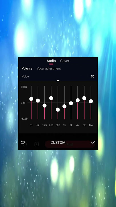 StarMaker custom audio equalizer sliders and sound effect preset interface