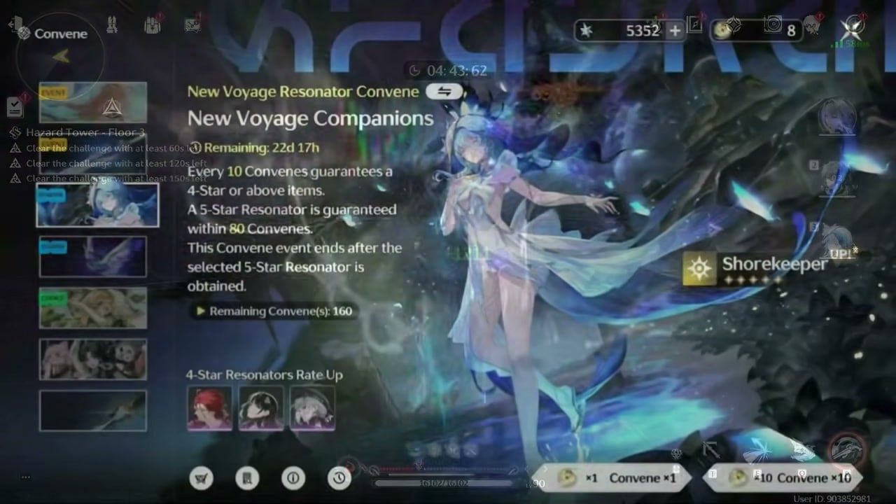 Wuthering Waves New Voyage Convene Shorekeeper beginner pick