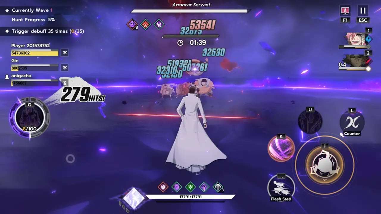 Customized touch control layout with spaced attack and dodge clusters
