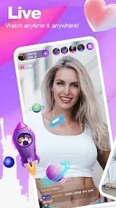 Chamet video chat screen showing 1-on-1 call features and beauty filters