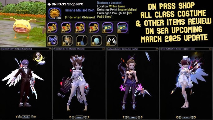 Vista previa de atuendos y monturas en la tienda del juego de Dragon Nest M Classic