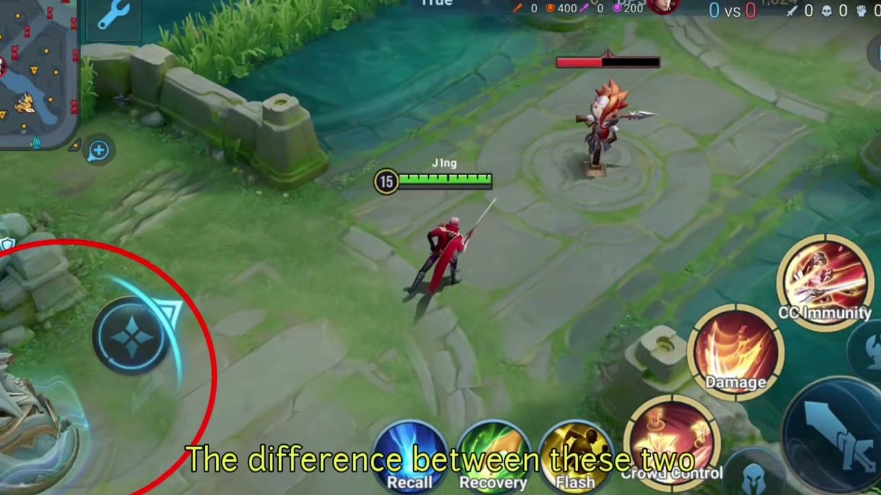 Florentino joystick control for Breaking technique in Honor of Kings