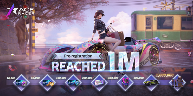 Ace Racer Supply Prize Pool gacha menu interface showing drop rates and token exchange