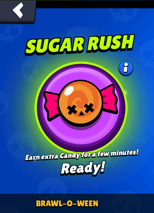 Botón de activación del multiplicador Subidón de azúcar en Brawl Stars