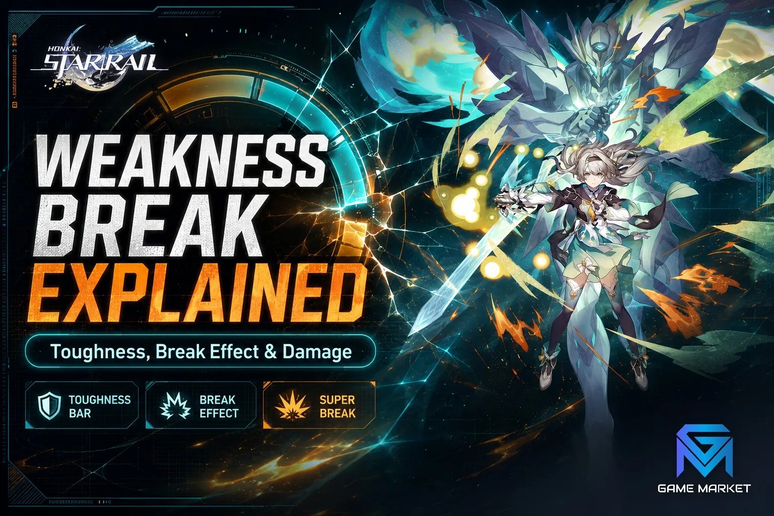 Enemy boss in Weakness Broken state taking increased damage in Apocalyptic Shadow
